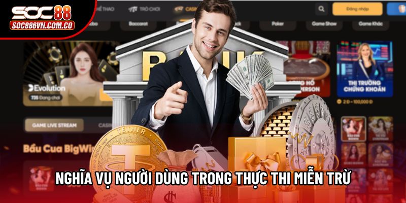 Nghĩa vụ người dùng trong thực thi miễn trừ trách nhiệm